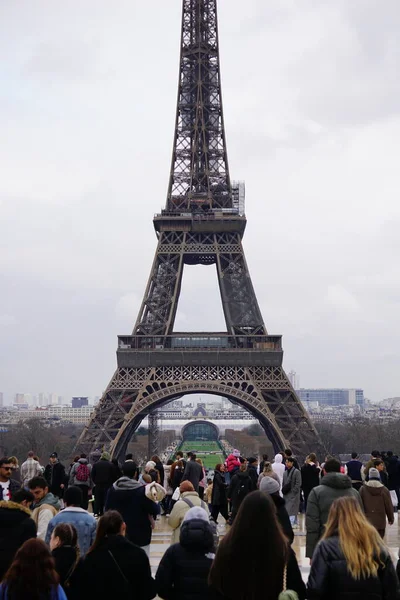 Ейфелева Вежа Місті Париж — стокове фото