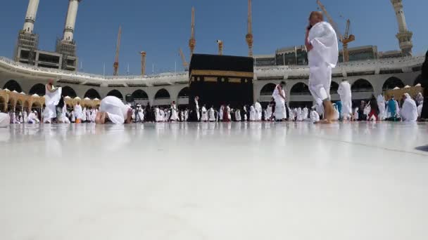 Timelapse Oraciones Alrededor Kaaba — Vídeo de stock