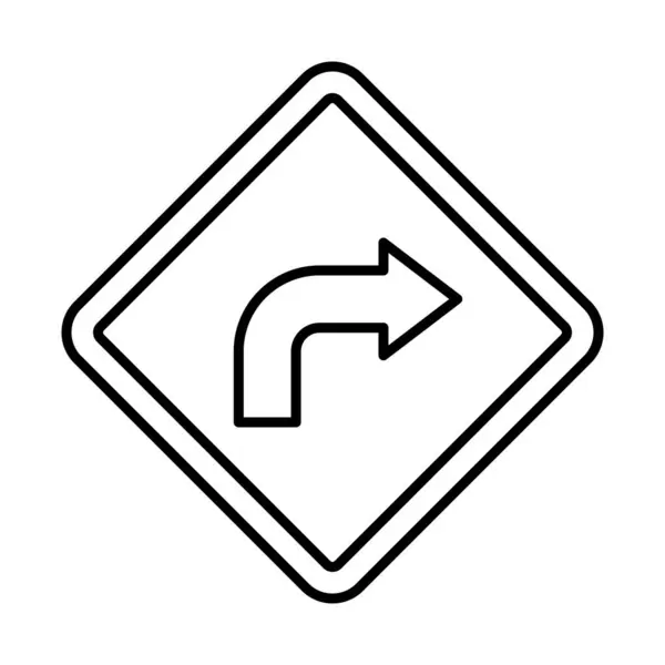 stock vector Turn Right Line Icon