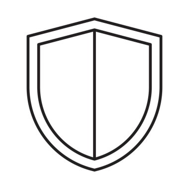 Kalkan çizgi simgesi tasarımı 