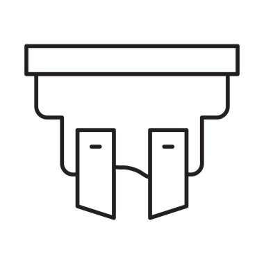 Füzyon çizgisi simgesi tasarımı
