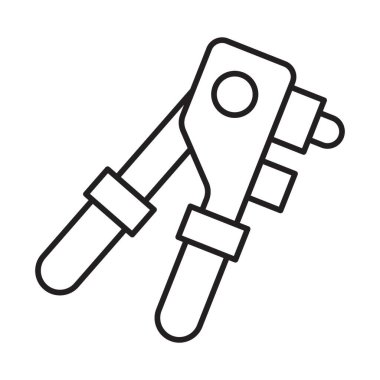 Riveter line icon design clipart