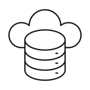 Bulut Veri Çizgisi Simgesi Tasarımı