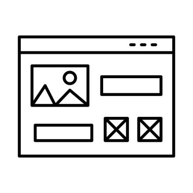 Mockup Tasarım Satırı Simgesi Tasarımı 