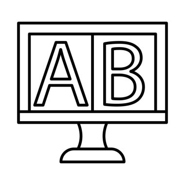 Ab Deneme satır simgesi tasarımı 