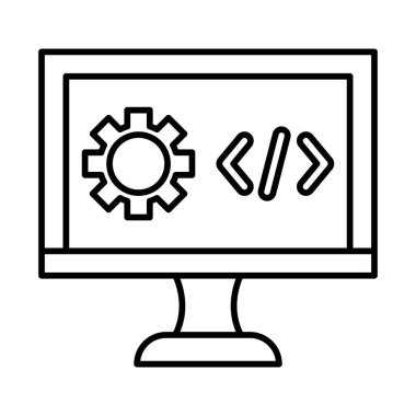 Web Geliştirme Satırı Simgesi Tasarımı 