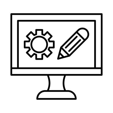 Web Tasarım Satırı Simgesi Tasarımı 