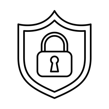 Güvenlik Sistemi Satır Simgesi Tasarımı 