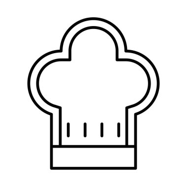 Şef şapka çizgisi simgesi
