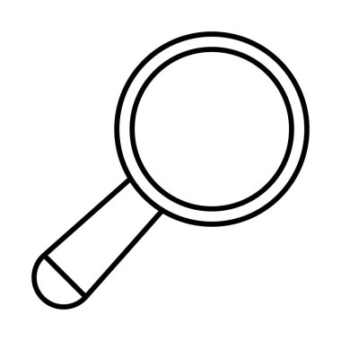 Büyütülen Cam Çizgi Simgesi Tasarımı