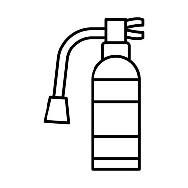 Yangın söndürücü Satır Simgesi Tasarımı