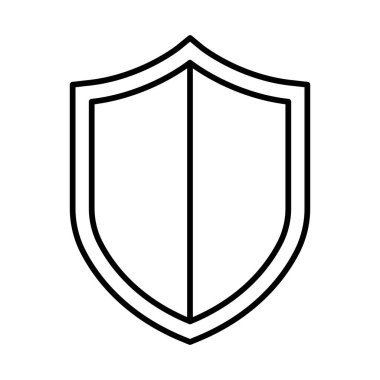 Kalkan çizgi simgesi tasarımı