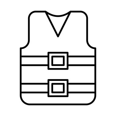 Life Jacket Çizgisi Simge Tasarımı
