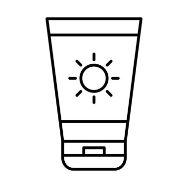 Güneş Bloğu Satır Simgesi Tasarımı