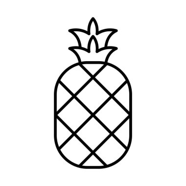 Ananas Çizgisi Simge Tasarımı