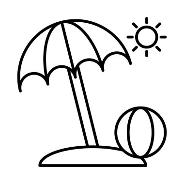 Beach satırı simgesi tasarım