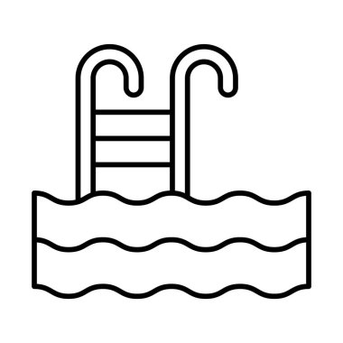 Yüzme Havuzu satırı simgesi tasarım