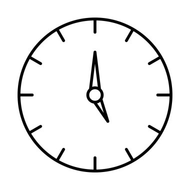 Saat Çizgisi Simgesi Tasarımı