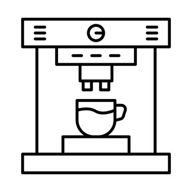 Kahve Makinesi Satırı Simge Tasarımı
