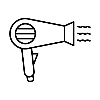 Saç kurutma Hattı Simgesi Tasarımı