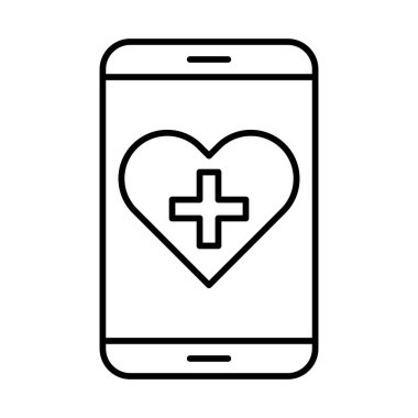 Sağlık Denetimi Satır Simgesi Tasarımı