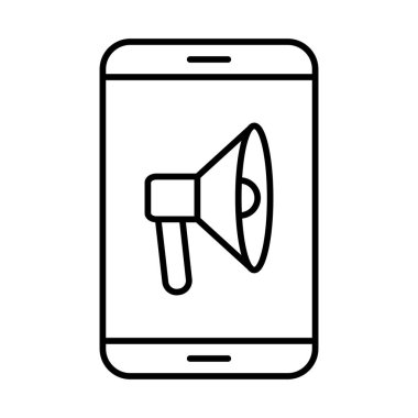 Dijital Pazarlama çizgisi simgesi tasarımı