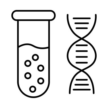 DNA Çizgisi Simgesi Tasarımı