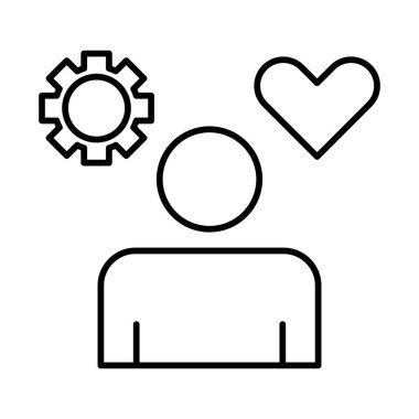 Stres Yönetimi Satır Simgesi Tasarımı