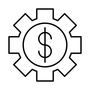 Para Yönetimi Satır Simgesi Tasarımı