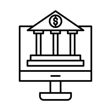 Çevrimiçi Bankacılık Hattı Simge Tasarımı