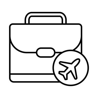 İş Gezisi Çizgisi Simgesi Tasarımı