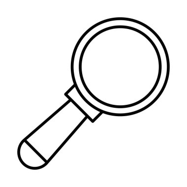 Büyütülen Cam Çizgi Simgesi Tasarımı