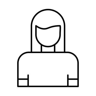 Kadın Satır Simgesi Tasarımı