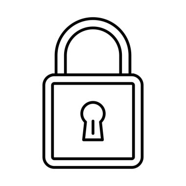 Asma kilit satır simgesi tasarım 