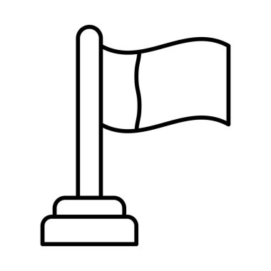 Bayrak simgesi tasarım satır