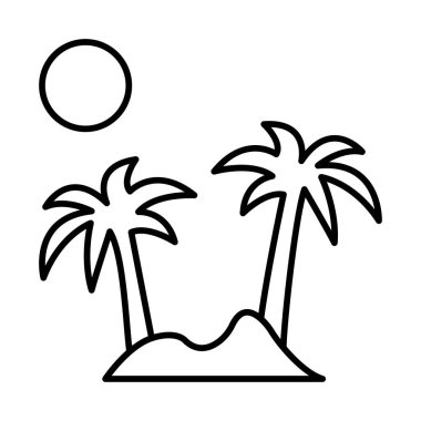 Ada Çizgisi Simgesi Tasarımı 