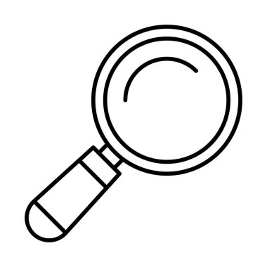 Büyütülen Cam Çizgi Simgesi Tasarımı