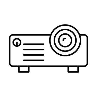 Projektör satırı simgesi tasarım