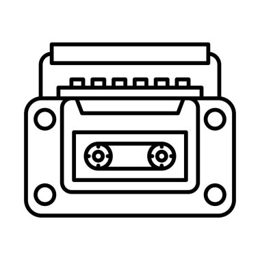 Teyp Oyuncu Satırı Simge Tasarımı