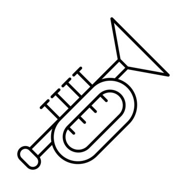 Trompet Çizgisi Simgesi Tasarımı