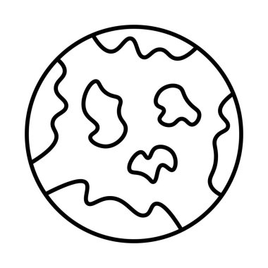 Dünya Çizgisi Simgesi Tasarımı