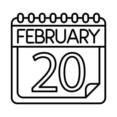 Şubat satır simgesi tasarımı