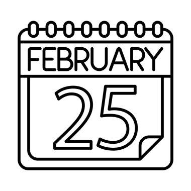 Şubat satır simgesi tasarımı