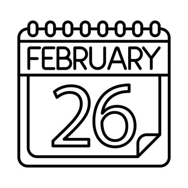 Şubat satır simgesi tasarımı