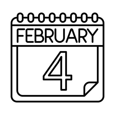 Şubat satır simgesi tasarımı