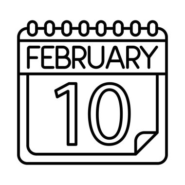 Şubat satır simgesi tasarımı