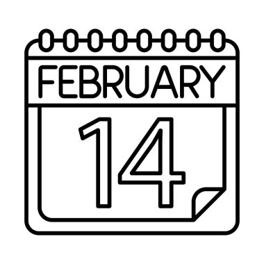 Şubat satır simgesi tasarımı