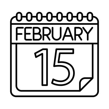 Şubat satır simgesi tasarımı