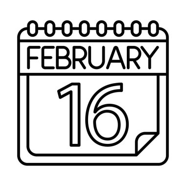 Şubat satır simgesi tasarımı