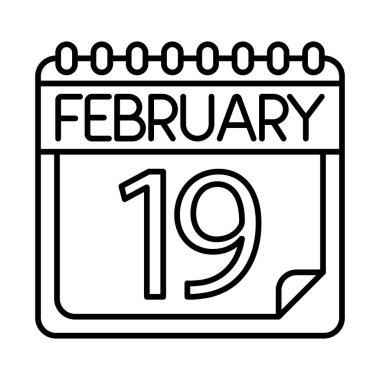 Şubat satır simgesi tasarımı